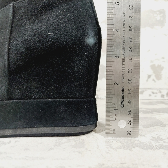 New Paloma Barcelo Disa Track Suede Black Ankle Bootie K575 - Picture 2 of 11